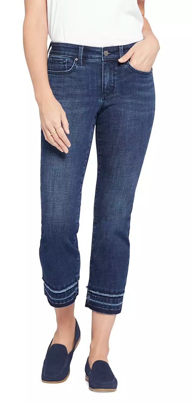 NYDJ Marilyn Attached Hem Ankle Denim Jeans Inspire Womens Size 8 New